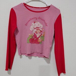 Dolls Kill Strawberry Shortcake Faded Pink Crop Top